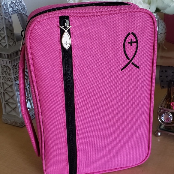 Other - Christian Pink & Black Bible Carry Case Cover Bag